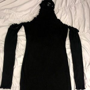 Short black ribbed dress from Forever 21